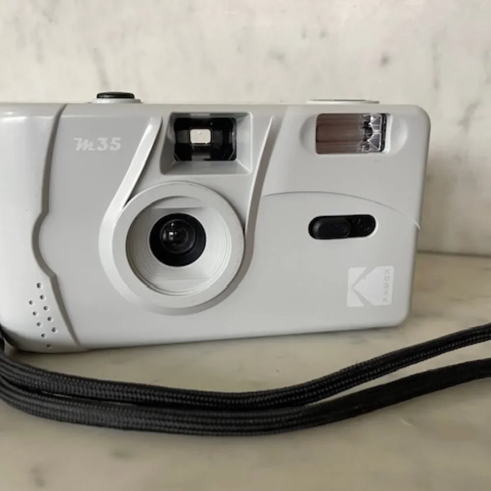 KODAK 35 MM Film Camerawith Flash Silver Gray
